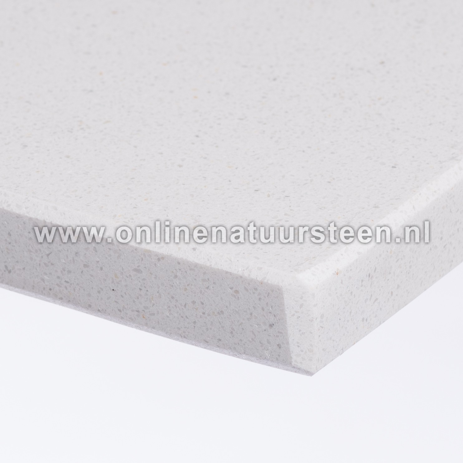 Galerij: Marmercomposiet Bianco C® 2 cm dik.