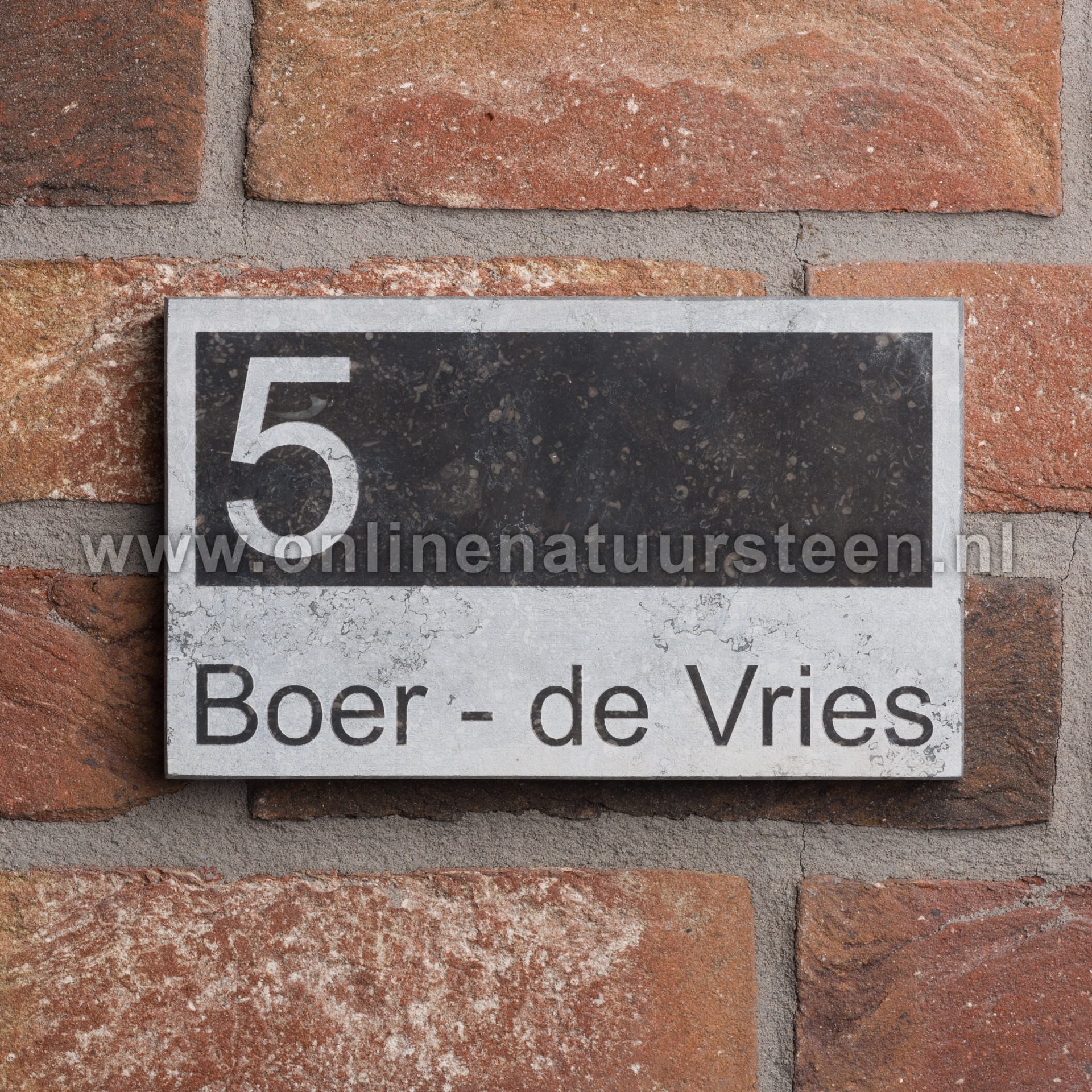 Galerij: Belgisch hardsteen Naambordje Venlo