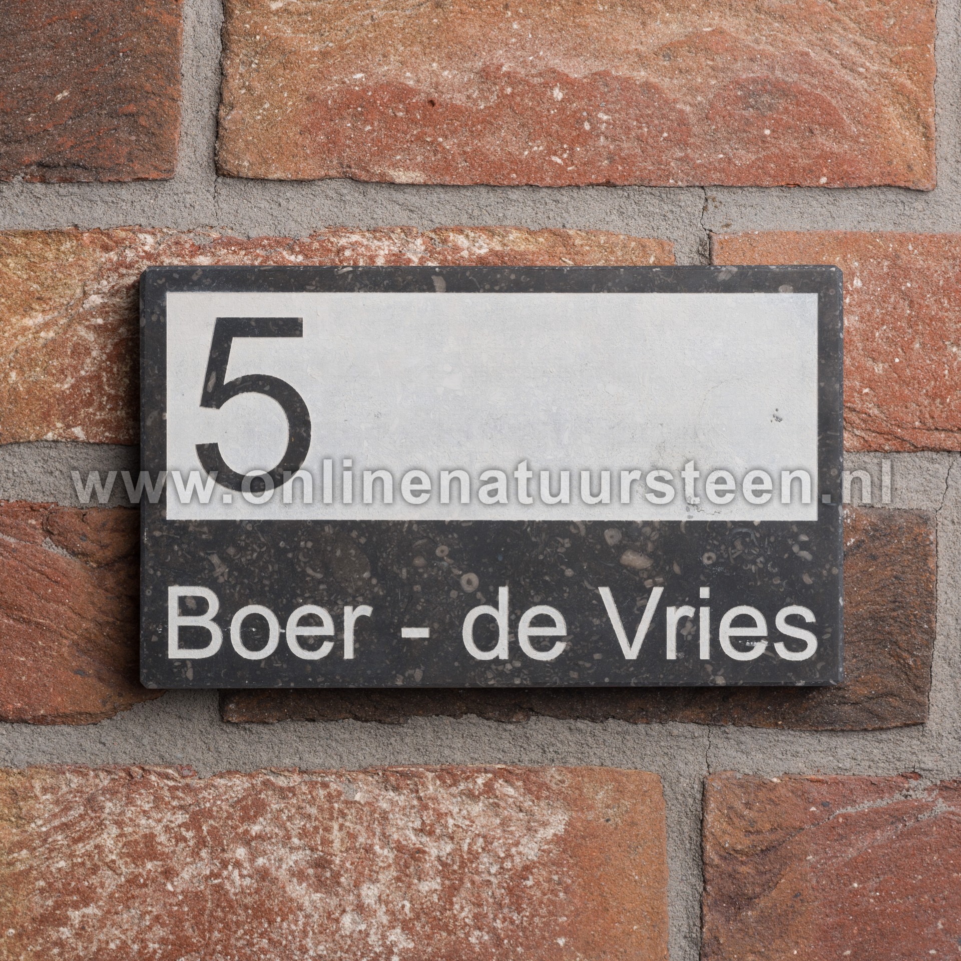 Galerij: Belgisch hardsteen Naambordje Venlo